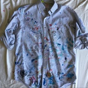 Paint distressed Brooks Brothers button down